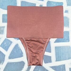 New Medium High Rise Lower Tummy Control Shapewear Panty Cincher Belly Band Dark